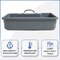American Built Pro Pro-Grade Tool Tote, Polyethylene, Gray, 18 in W x 12-3/4 in D x 4-1/2 in H T1025 P1 - alternate 2